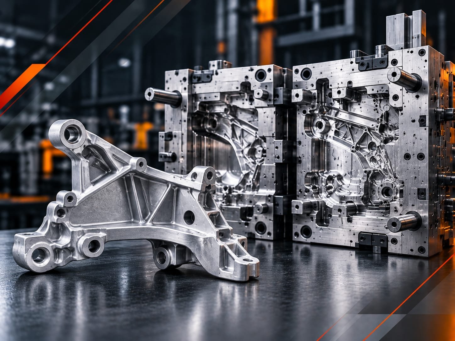 Satya Moulds HPDC die casting die for outer bracket LHD